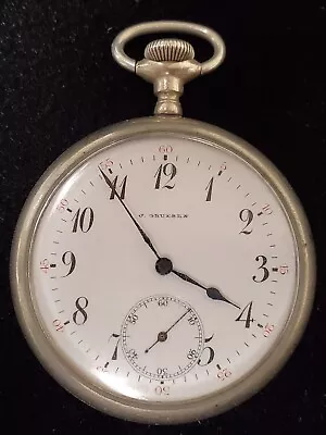 Vintage Swiss Movement Pocket Watch -Custom Made-Silverine Case Longines • $250