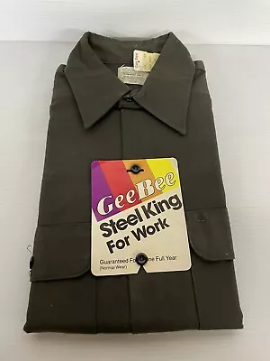 Vintage GeeBee Steel King For Work Work Shirt Size Medium • $11.95