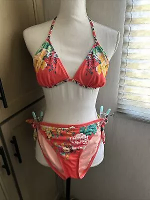 EUC Hobie Coral Floral Bikini Sz M/L • $12