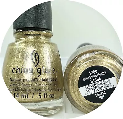China Glaze Nail Polish Mingle With Kringle 1260 Vibrant Metallic Gold Lacquer • $8.95