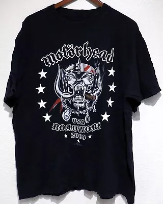 Vtg Motorhead 2008 ROADWORK US TOUR T-shirt 2XL Concert Metal Rock Black • $60