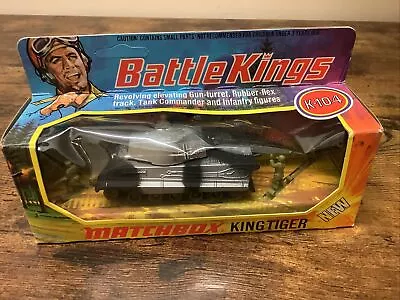 MATCHBOX BATTLE KINGS K-104 King Tiger Tank With Original Box Cam Version Unused • $62.16