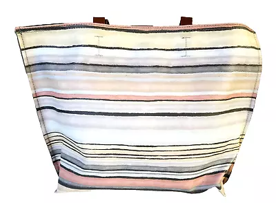 Elliott Lucca Striped Watercolor Tote Bag Purse Shoulder Colorful Vacation • $26.99