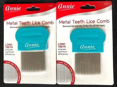 Brand New Lot Of 2 Annie Metal Teeth Lice Comb #337 Removes Lice And Nits • $8.99