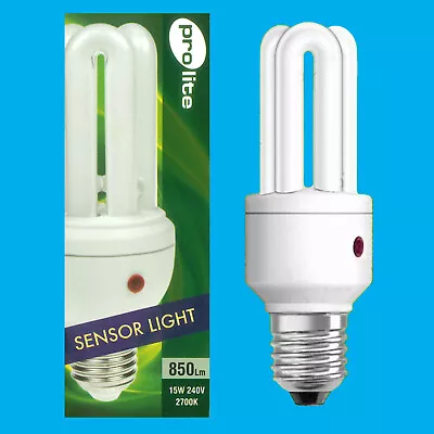 15w Low Energy Dusk Till Dawn Sensor Security Lamp Night Light Bulb E27 Screw • £13.99