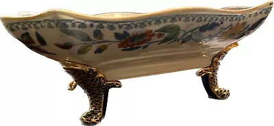 Davenport Stone China Footed Bowl Flying Bird Pattern Circa 1805-1820 England • $425