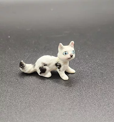 Vintage Black White Cat Kitten Miniature Bone China  • $11.47