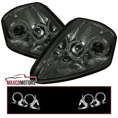 Black Projector Headlights Fits 2000-2005 Mitsubishi Eclipse LED Halo Left+Right • $118.49