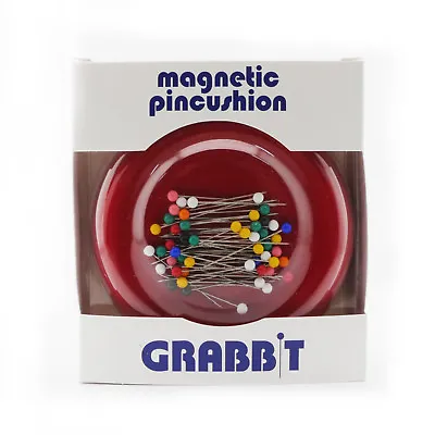 GRABBIT Red Magnetic Pincushion With Ball Head Pins  • $10.95
