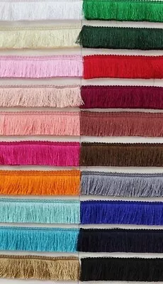 Polyester Lace Tassel Trim Craft Upholstery Silky Fringe Tape Cushion DIY • £2.89