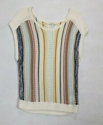 Miss Me Womens Sleeveless Sweater Size M Cotton Blend Multi • $17.71