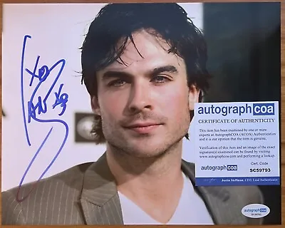 Ian Somerhalder Signed The Vampire Diaries 8x10 Photo - Acoa Coa • $99.99