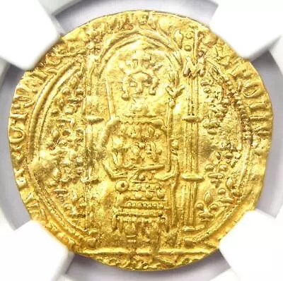 1364-80 France Gold Charles V Franc A Pied Coin - NGC Uncirculated Detail UNC MS • $2085.25