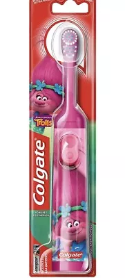 Colgate Kids 3+ Years Trolls Extra Soft Battery Toothbrush Pink New • £5.99