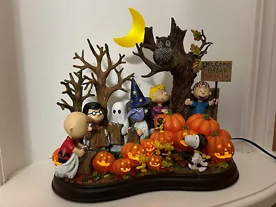 Danbury Mint Peanuts Light Up Holiday Collection Welcome Great Pumpkin Halloween • $175