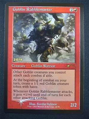 Goblin Rabblemaster Retro Foil Promo - DCI - Mtg Card #5Q4 • £5