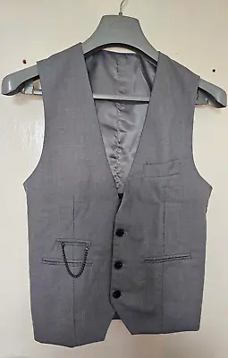 Thelees Homme Mens Grey Waistcoat Size: L Chest 36  (mvj25) • £14.99