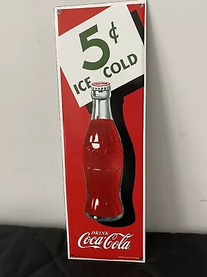 VERY COOL Coca Cola Vintage Style Heavy Porcelain Enameled Advertising Sign • $19.99