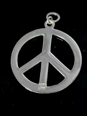 Vintage Sterling Silver Pendant Peace Sign Signed By Artist Boka • $65