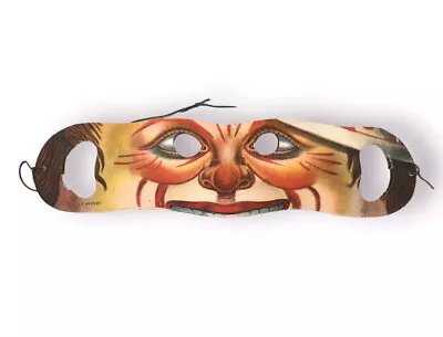 Vintage Halloween Mask Paper Eyes From Antique Dealers Estate Rare 14” X 3.5” • $59.99