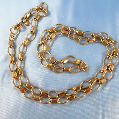 J CREW Gold Tone LONG Chain Link Necklace 35  Heavy NICE! • $20.40