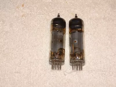 2 X 6BQ5/EL84 Mullard Tubes*Halo* Strong Matched Pair*1961*rx1 • $86.99