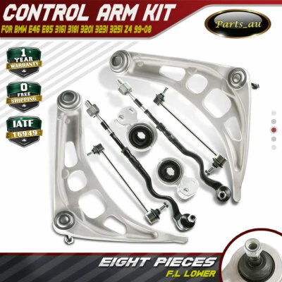 $208.99 • Buy For BMW E46 Control Arm Tie Rod Suspension Front Kit Wishbone End Sway Bar Link