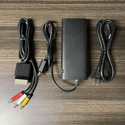 $14.99 • Buy XBOX 360 Slim  S  Official OEM Power Supply Adapter + A/V Cables Bundle Lot