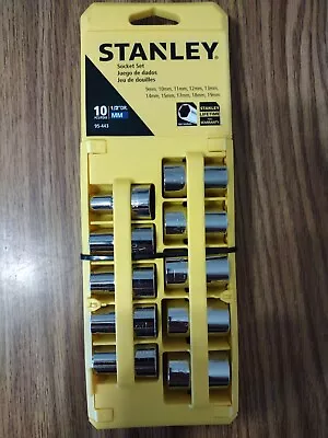 Stanley 10-Piece Socket Set 1/2 Drive New In Packaging MM • $18