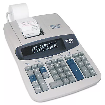 Victor 1560-6 Two-Color Ribbon Printing Calculator Black/Red Print 5.2 Lines/S • $274.53