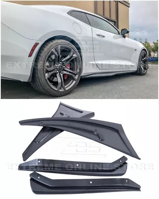 For 16-Up Camaro GM Extended TEXTURE BLACK Front Rear Splash Guards Mud Flaps • $579.98