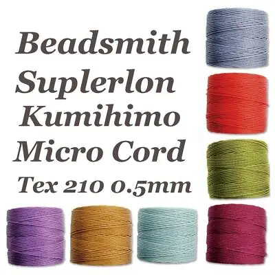 Beadsmith Superlon S-Lon Kumihimo Macramé Thread Bead Cord Size Tex 210 0.5mm... • £8.99