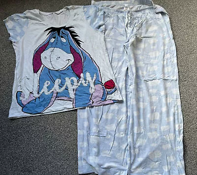 Character Disney Eeyore Sleepy Blue Pyjamas Size XXL 2xl • £15