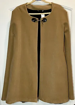 NWT European ELVI Open Front Cape Coat Made In The UK. Metal Hook Latch Sz US 14 • $45