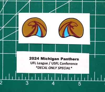 2024 UFL 23 USFL Michigan Panthers Football Gumball Helmets *DIECUT DECALS ONLY* • $2.25