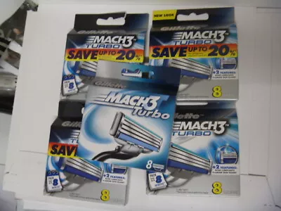 Genuine Gillette Mach3 Turbo Pack 8 Shaving Razor Refill Made In GERMANY • $27