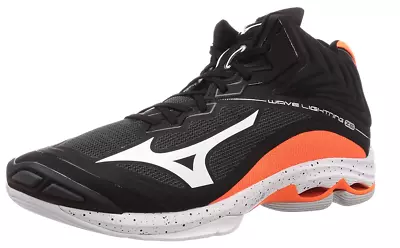 [Mizuno] Volleyball Shoes Wave Lightning Z6 MID US7.5 Black / White / Orange • $142.49