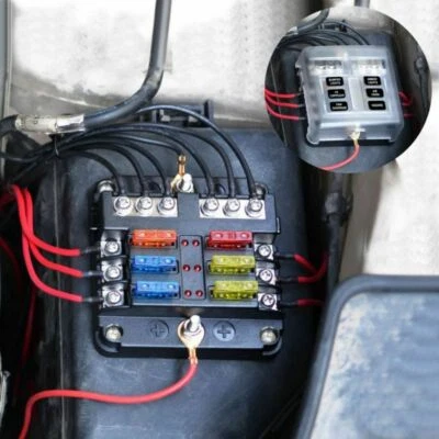 £9.59 • Buy 6 Ways Blade Fuse Box Block Auto Marine FuseBox Holder 12V 32V Bus Bar Car ✲