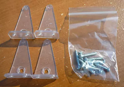 (4) Clear Mini Blind Hold Downs For 2  & 2.5  Blinds Home RV W/ Screws 2-1/2  • $4.85