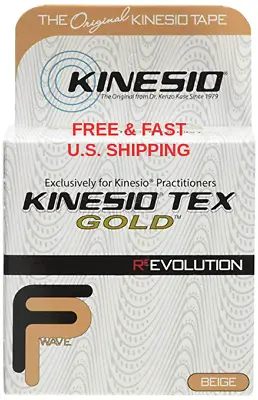 KINESIO TEX FP Gold Wave Tape 2  X 16.4' 1 Roll Clinical Pkg KINESIOLOGY TAPE • $24.97