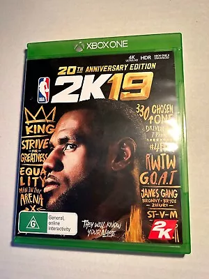 NBA 2k19 20th Anniversary Edition (Xbox One 2020) Complete With Manual • $10