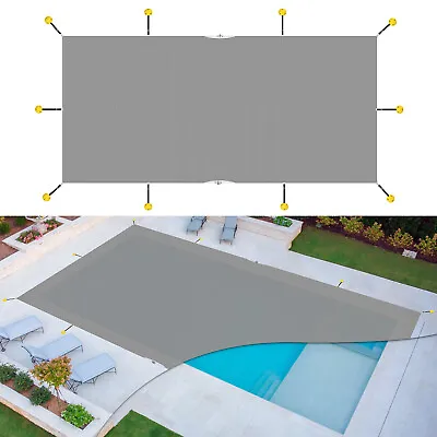 Rectangle Winter Pool Cover Gray Heavy Duty Safety For Inground Swimming Pool • $372.77