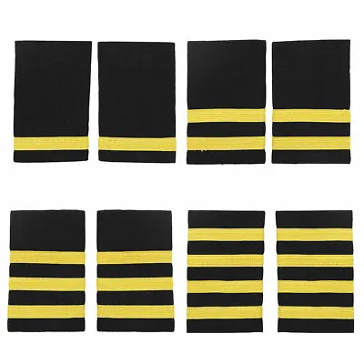 1 Pairs Traditional Professional Pilot Uniform Epaulets With Gold_Nylon Stripes • $5.69