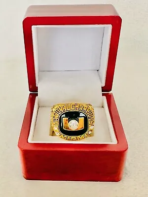 2002 Miami Hurricanes NCAA 18k GP Brass Championship Ring W Box US SHIP • $39.99