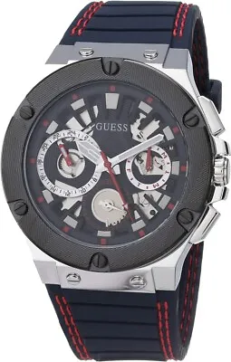 Guess Mens Watch With Blue Silicone Strap GW0487G1 • £99.42