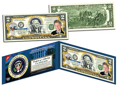 BILL CLINTON * 42nd U.S. President * Colorized $2 Bill US Genuine Legal Tender • $15.95