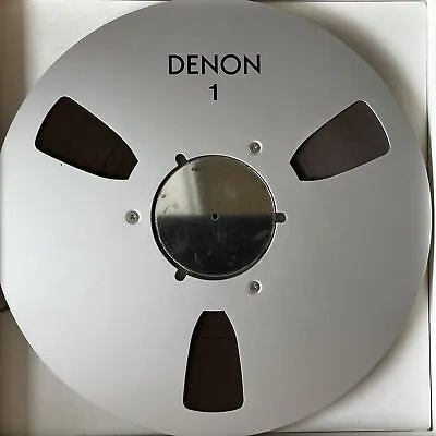 Denon 10.5  Empty Metal Reel For 1/4  Tape 3 Window Silver New Box & Bag • $33.95