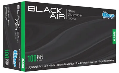BLACK AIR Nitrile Disposable Extra Large Gloves 100pc • $25.50
