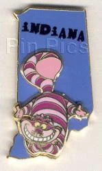 £73.01 • Buy Disney State Character Pins Indiana Cheshire Cat Pin