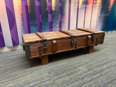 Vintage Style Wooden Trunk / Chest • £85